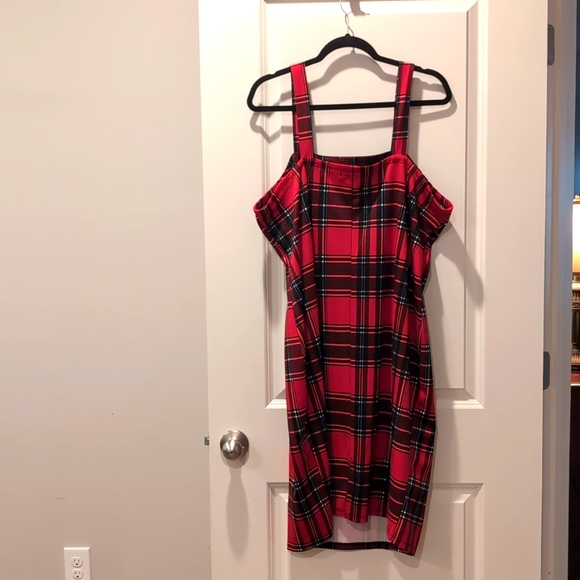 3X Jolie & Joy Plaid Dress -Bodycon Style - Picture 4 of 4